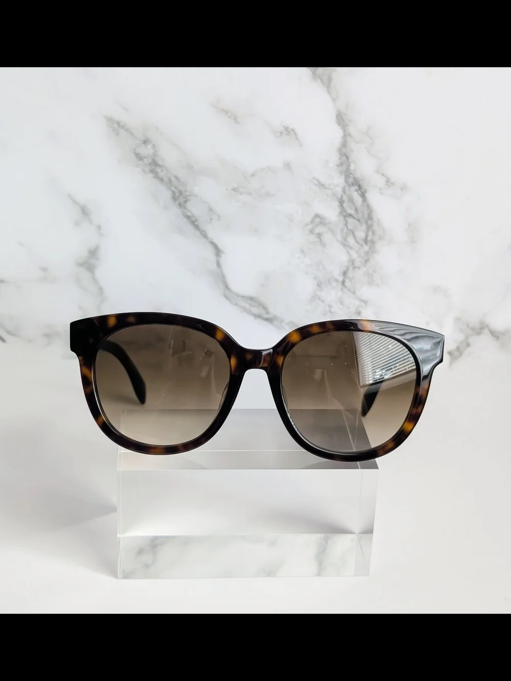 Alexander McQueen AM0304SK Havana Tortoise Gradient Sunglasses NWT Made In Italy